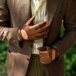 Monza - Men's Deerskin Driving Gloves In Coco
