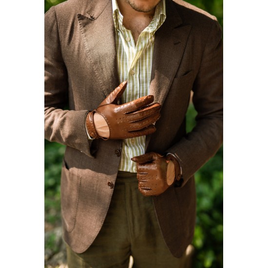 Monza - Men's Deerskin Driving Gloves In Coco