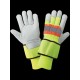 High-Visibility Premium-Grade Goatskin Leather Palm Insulated Gloves