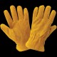 Russet Color Standard-Grade Cowhide Split Leather Fleece-Lined Drivers Gloves -