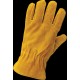 Russet Color Standard-Grade Cowhide Split Leather Fleece-Lined Drivers Gloves -
