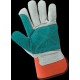 Economy High-Visibility Split Cowhide Leather Double Palm Gloves