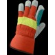 Economy High-Visibility Split Cowhide Leather Double Palm Gloves