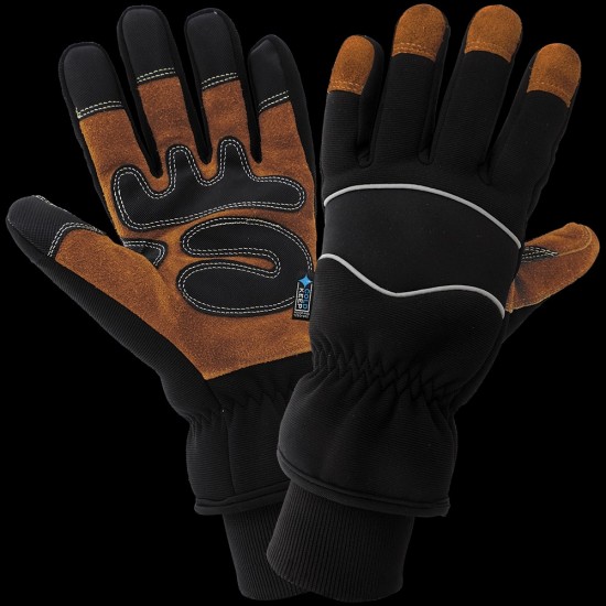 Premium-Grade Split Cowhide Leather Palm, Low Temperature, Waterproof, and Insulated Gloves