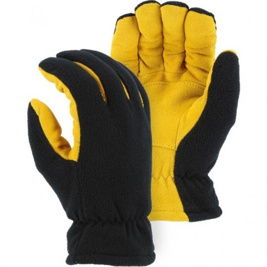 MAJESTIC 1664 WINTER LINED DEERSKIN DRIVERS GLOVE WITH FLEECE BACKHAND