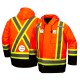 Custom Pyramex Type R Class 3 High-Vis Waterproof 7-in-1 Parka with X-Back - High Vis Orange