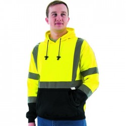 MAJESTIC HI-VIZ HOODED PULLOVER SWEATSHIRT