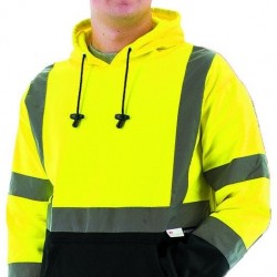 MAJESTIC HIGH VISIBILITY HOODED PULLOVER SWEATSHIRT