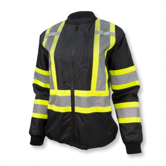 Radians Women’s Class 1 Hi-Vis Bomber Jacket Black