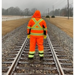 MCR Safety Class 3 Safety Jacket Two Tone Black Bottom X Back Orange