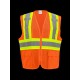  HV High-Visibility Orange Lightweight Mesh Surveyors Vest with Contrasting Trim - GLO