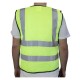 Rugged Blue Class 2 Horizontal Striped Mesh Safety Vest - High Vis Yellow