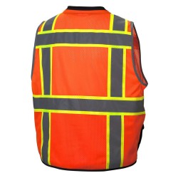 Pyramex Safety Series Type R Class 2 Two-Tone Black Bottom Safety Vest
