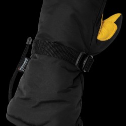 Premium-Grade Grain Deerskin Leather Palm, Low Temperature, Waterproof, Insulated Chopper Mittens