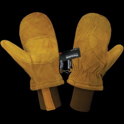Premium Split Cowhide Leather Freezer Mittens with Reinforced Palm 