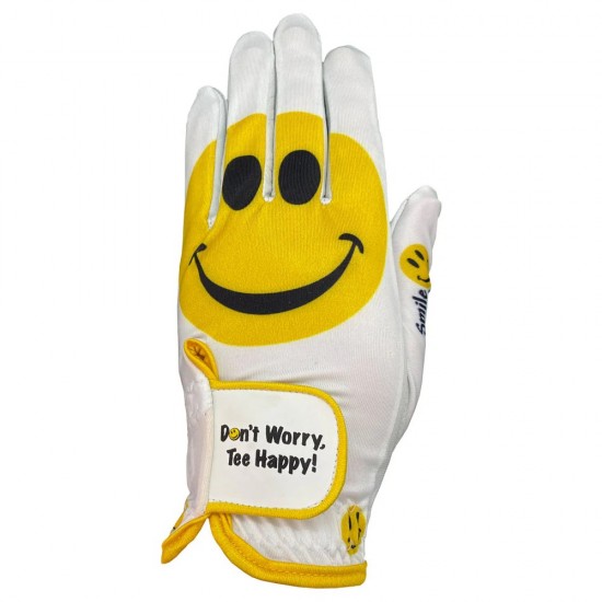 Happy Face (New) Women's Golf Glove With Ball Marker