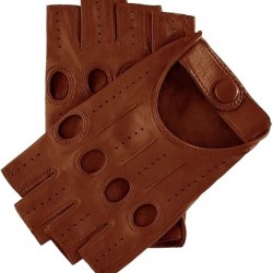 Mario (dark brown) - lambskin leather driving gloves & touchscreen