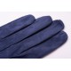 Navy Blue Gray Suede Unlined Leather Mens Gloves with Button by Fort Belvedere