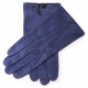 Navy Blue Gray Suede Unlined Leather Mens Gloves with Button by Fort Belvedere