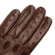 Arezzo - Men's Leather Driving Gloves In Saddle Brown Nappa Leather
