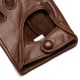 Arezzo - Men's Leather Driving Gloves In Saddle Brown Nappa Leather