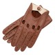 Rome - Men's Deerskin Driving Gloves In Camel & Creme
