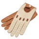 Rome - Men's Deerskin Driving Gloves in Creme & Natural