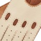 Rome - Men's Deerskin Driving Gloves in Creme & Natural