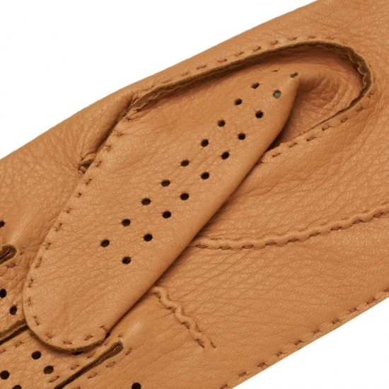 Monza - Men's Hand Sewn Deerskin Driving Gloves In Natural
