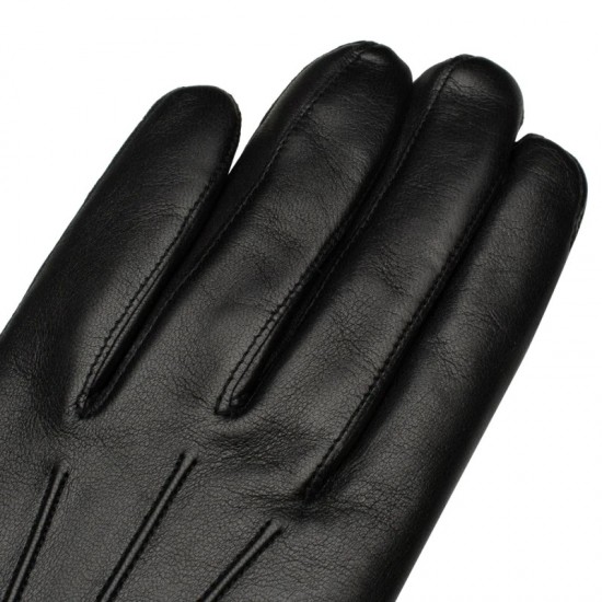 Benevento Hand Made Men's Gloves In Black