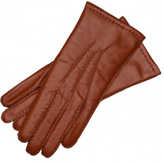 Treviso Hand Sewn Men'S Gloves In Tobacco