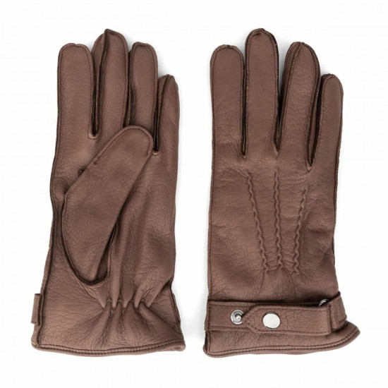 Handmade Deerskin Gloves Brown Alvaro