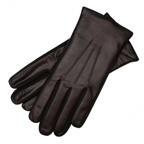 Sassari Men's Nappa Leather Gloves In Dark Brown