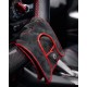 POWERSLIDE - Perforated Suede Driving Gloves - Dark Grey/Red