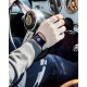 HERITAGE - Leather Driving Gloves - Ivory/Blue1