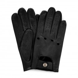 AUTHENTIC RACE MK2 - Leather Driving Gloves - Black/Black