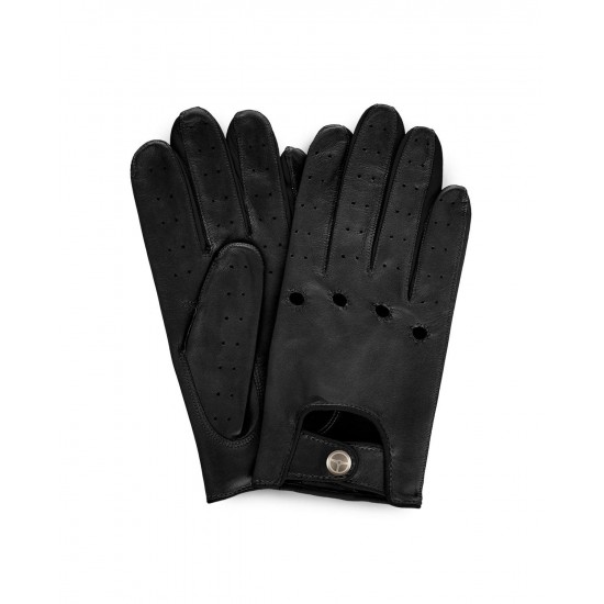 AUTHENTIC RACE MK2 - Leather Driving Gloves - Black/Black