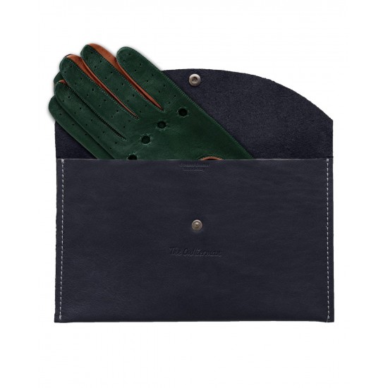 AUTHENTIC RACE MK2 - Leather Driving Gloves - British Green/Cognac