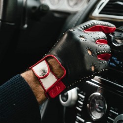 MULSANNE 24 Heures du Mans - Driving Gloves - Hyper Black/Racing Red/Bianco Italia