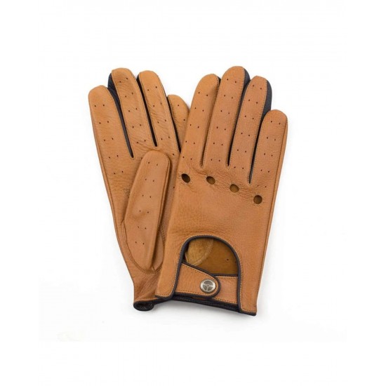 TOP GEAR - Deerskin Leather Driving Gloves - Camel