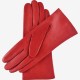 Isabella (red) - lambskin leather gloves with cashmere lining & touchscreen