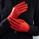 Isabella (red) - lambskin leather gloves with cashmere lining & touchscreen
