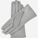 Isabella (grey) - lambskin leather gloves with cashmere lining