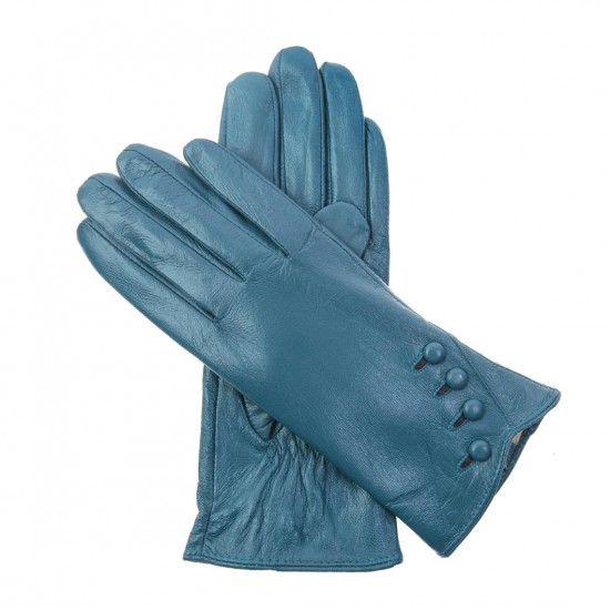 Alessa (turquoise) - lambskin leather driving gloves