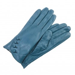 Alessa (turquoise) - lambskin leather driving gloves