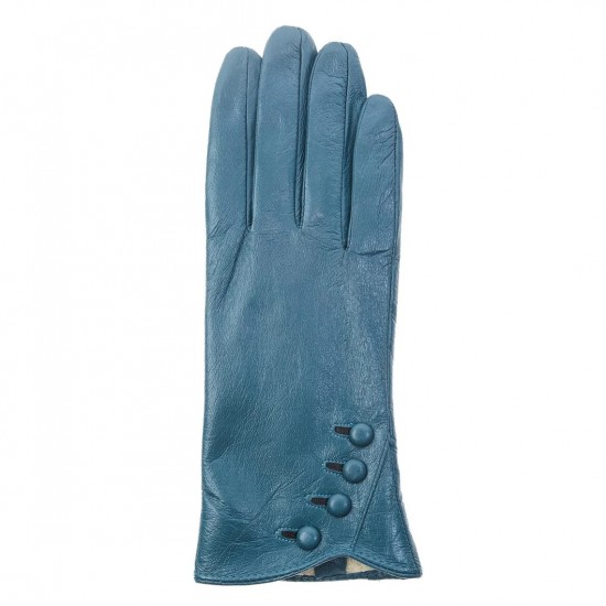 Alessa (turquoise) - lambskin leather driving gloves