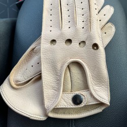 Women’s Deerskin Driving Gloves Beige