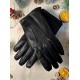 Giovanni (black) - lambskin leather gloves with cashmere lining