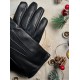 Giovanni (black) - lambskin leather gloves with cashmere lining