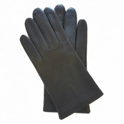 Aldo (black) - lambskin leather gloves with lambswool lining & touchscreen
